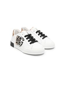 Dolce & Gabbana Kids baskets à ornements en cristal - Blanc