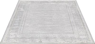 Karpet24 Creation - Stijlvol Vloerkleed in Grijs met Luxe Goud-Zilveren Details-120 x 170 cm