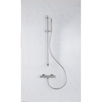Fortifura Calvi douchekraan met glijstangset met staafhanddouche, metalen doucheslang Geborsteld RVS PVD (RVS) SW767489/SW496812/SW706208/SW377862