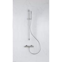 Fortifura Calvi douchekraan met glijstangset met staafhanddouche, metalen doucheslang Geborsteld RVS PVD (RVS) SW767489/SW496812/SW706208/SW377862