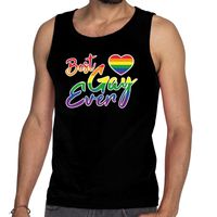 Best gay ever tanktop/mouwloos shirt zwart heren - thumbnail