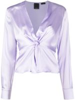 PINKO blouse en soie à détail torsadé - Violet