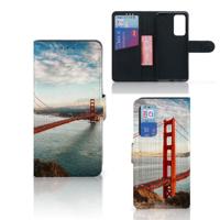 Huawei P40 | Flip Cover | Golden Gate Bridge