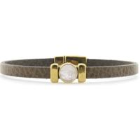 Qoss Taupe Armband Isabel Crème | Goud - Maat S