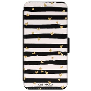 iPhone XR flipcase - Hart & streepjes