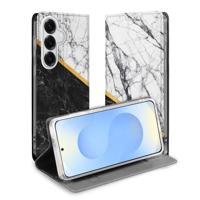Book Cover Samsung Galaxy S26 Marble White Black