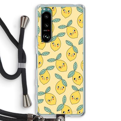 Citroenen: Sony Xperia 5 III Transparant Hoesje met koord