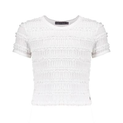 Frankie & Liberty Zomer t-shirt - kant meisjes - wit - Rozy
