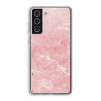 Roze marmer: Samsung Galaxy S21 FE Transparant Hoesje Roze marmer: Samsung Galaxy S21 FE Transparant Hoesje