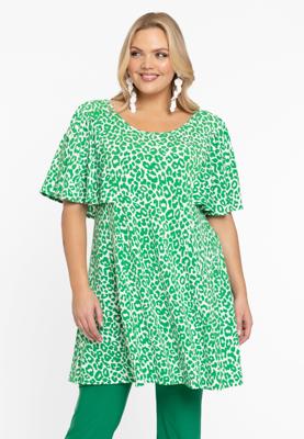 Yoek Tuniek wide bottom GREEN LEO | Groen | Maat 38/40