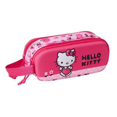 Pennenetui met 2 vakken Hello Kitty Roze 21 x 8 x 6 cm