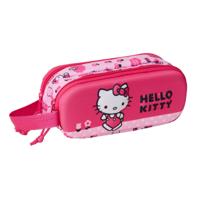 Pennenetui met 2 vakken Hello Kitty Roze 21 x 8 x 6 cm