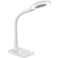 LED Bureaulamp 5W - Warm Wit 3000K - Mat Wit Kunststof - Rond