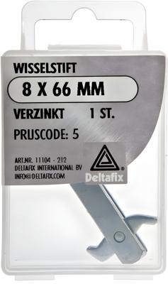 Wisselstift bout 8x62mm verz - Deltafix