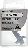 Wisselstift bout 8x62mm verz - Deltafix
