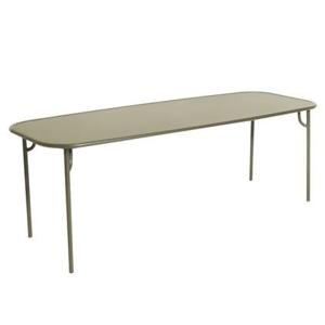 Petite Friture Week-end tuintafel 220x85 met dicht blad Jade Green