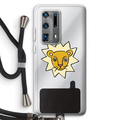 Kleine leeuw: Huawei P40 Pro Plus Transparant Hoesje met koord