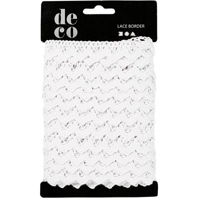 Creativ Company Kanten lint, b: 19 mm, wit, 10 m/ 1 rol