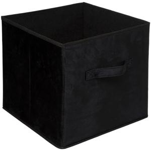 Opbergmand/kastmand - zwart - 29 liter - 31 x 31 x 31 cm - Opbergboxen - Vakkenkast manden