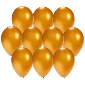 80x stuks Gouden party ballonnen 27 cm