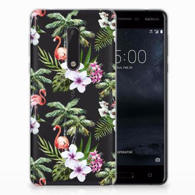 Nokia 5 | TPU Hoesje | Flamingo Palms
