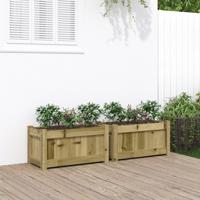 VidaXL Plantenbakken 2 st cm geïmpregneerd hout
