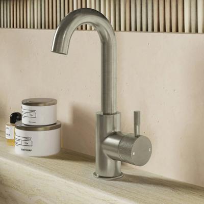 Wastafelkraan SaniClear Matrix Curved | Opbouw | Mengkraan | Hoog model | RVS