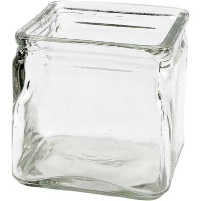 Creativ Company Vierkant glas, h: 10 cm, afm 10x10 cm, 12 stuk/ 1 doos