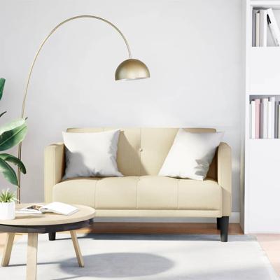 Loveseat Bank Crme 111 cm Stof