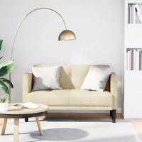 Loveseat Bank Crme 111 cm Stof