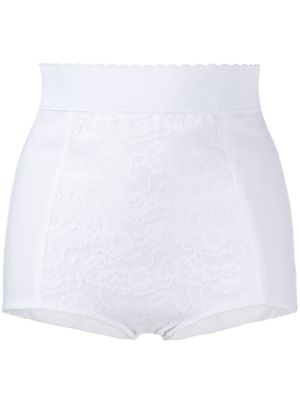 Dolce & Gabbana culotte à empiècement en dentelle - Blanc