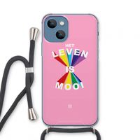Het Leven Is Mooi: iPhone 13 mini Transparant Hoesje met koord