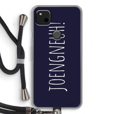 Joengneuh!: Pixel 4a Transparant Hoesje met koord