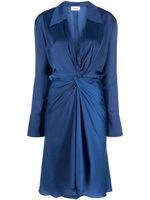 Zadig&Voltaire Rozo twisted V-neck midi dress - Bleu - thumbnail