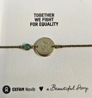 armbandje met aventurine en gouden muntje