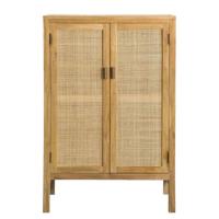 Leen Bakker - Kast Luna - 120x80x40 Cm - Rotan/Hout - Bruin
