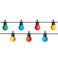 Feestverlichting lichtsnoer - 20 led bolletjes - gekleurd - 950 cm - D4,5 cm - partylights