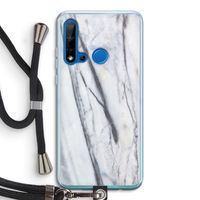 Gestreepte marmer: Huawei P20 Lite (2019) Transparant Hoesje met koord