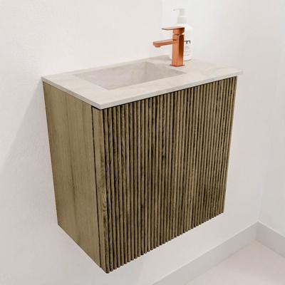 Toiletmeubel Mondiaz Joya Dlux | 40 cm | Meubelkleur Dusk | Faye wastafel Ostra Wasbak Links | 1 kraangat