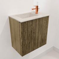 Toiletmeubel Mondiaz Joya Dlux | 40 cm | Meubelkleur Dusk | Faye wastafel Ostra Wasbak Links | 1 kraangat