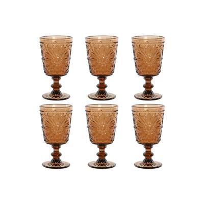 Set van bekers Home ESPRIT Kristal 8,5 x 8,5 x 16,3 cm (6 Stuks)
