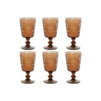 Set van bekers Home ESPRIT Kristal 8,5 x 8,5 x 16,3 cm (6 Stuks)