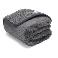 Nobleza Deken voor hond en kat pluche - Grijs - Maat L - 100x120 cm