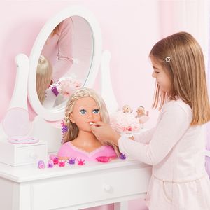 Bayer Opmaakpop en kaphoofd set Super Model Charlene 27 cm 90088AA
