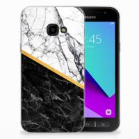 Samsung Galaxy Xcover 4 | Xcover 4s | TPU | Siliconen hoesje | Marmer Wit Zwart - Origineel Cadeau Man