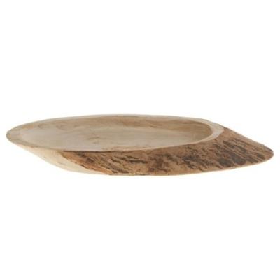 Boomschijf - 31 x 3 cm - paulownia hout - ovaal - kaarsenbord - serveerplank
