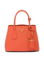 Prada sac à main Double en cuir Saffiano - Orange