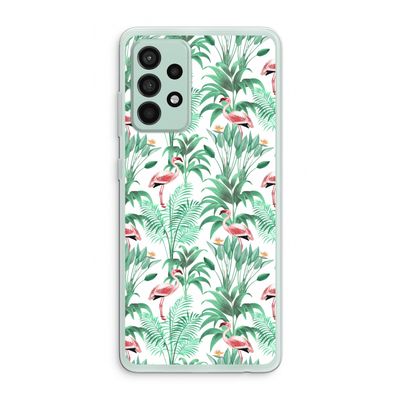 Flamingo bladeren: Samsung Galaxy A52s 5G Transparant Hoesje