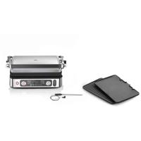 Multifunctionele grill - BRAUN - Multi Grill 9 Pro - 2200 W - 3 verwarmingsstanden - Zwart / Staal