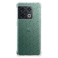 OnePlus 10 Pro Doorzichtige Silicone Hoesje Stripes Dots - thumbnail